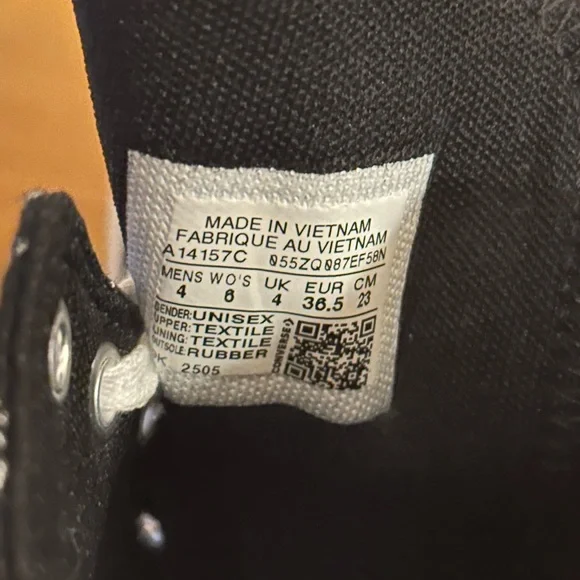 Converse Women's Black & White Plaid High-Top Platform Sneakers - Picture 7 of 8